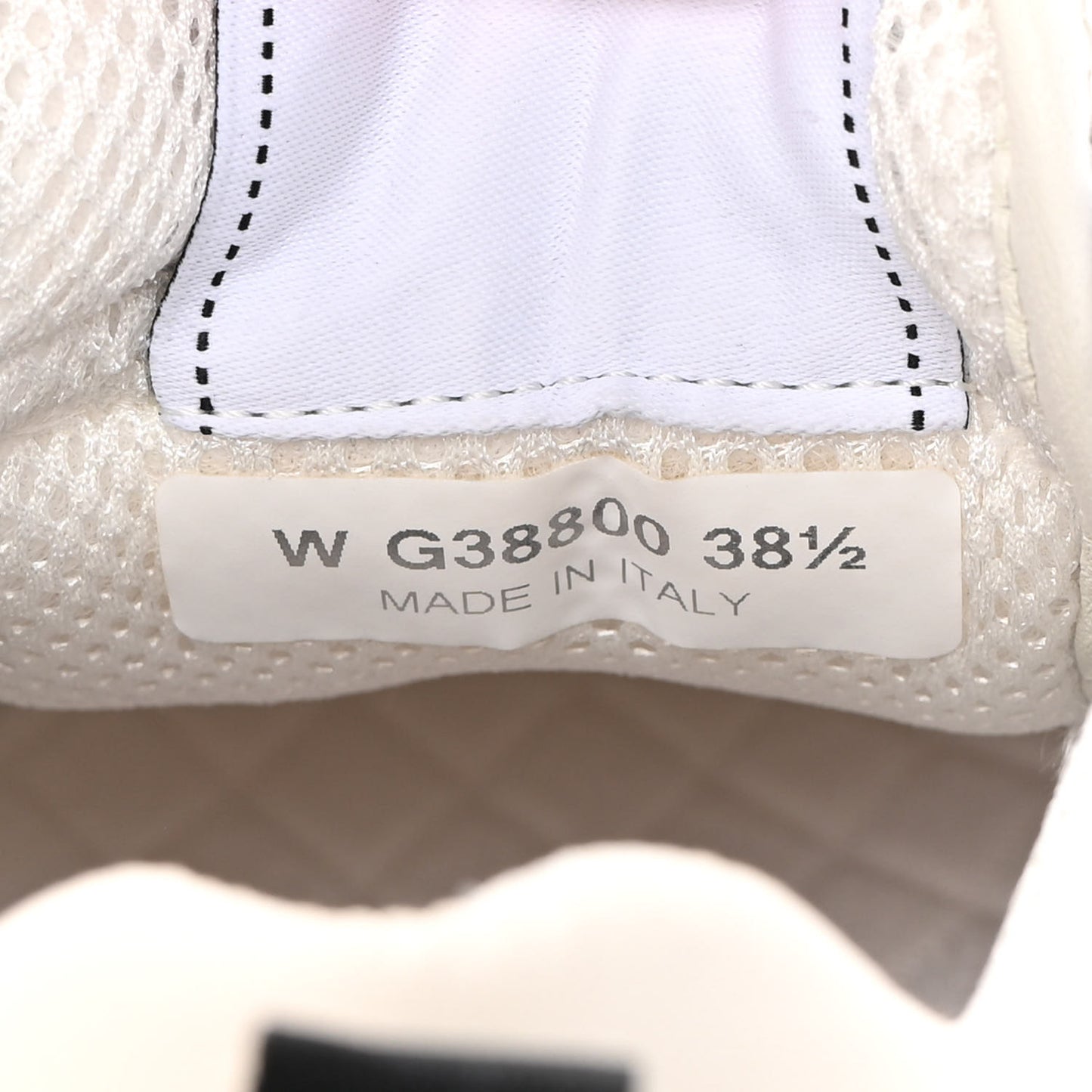 Calfskin Mesh Lycra Suede Womens Logo Sneakers 38.5 White
