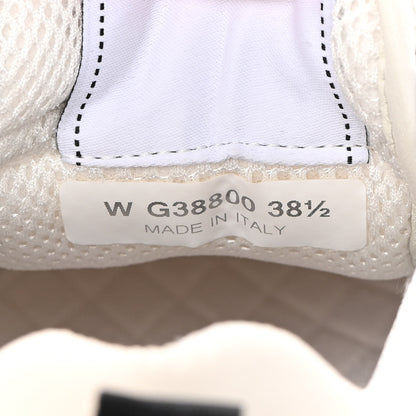 Chanel Calfskin Mesh Lycra Suede Womens Logo Sneakers 38.5 White 8 of 10
