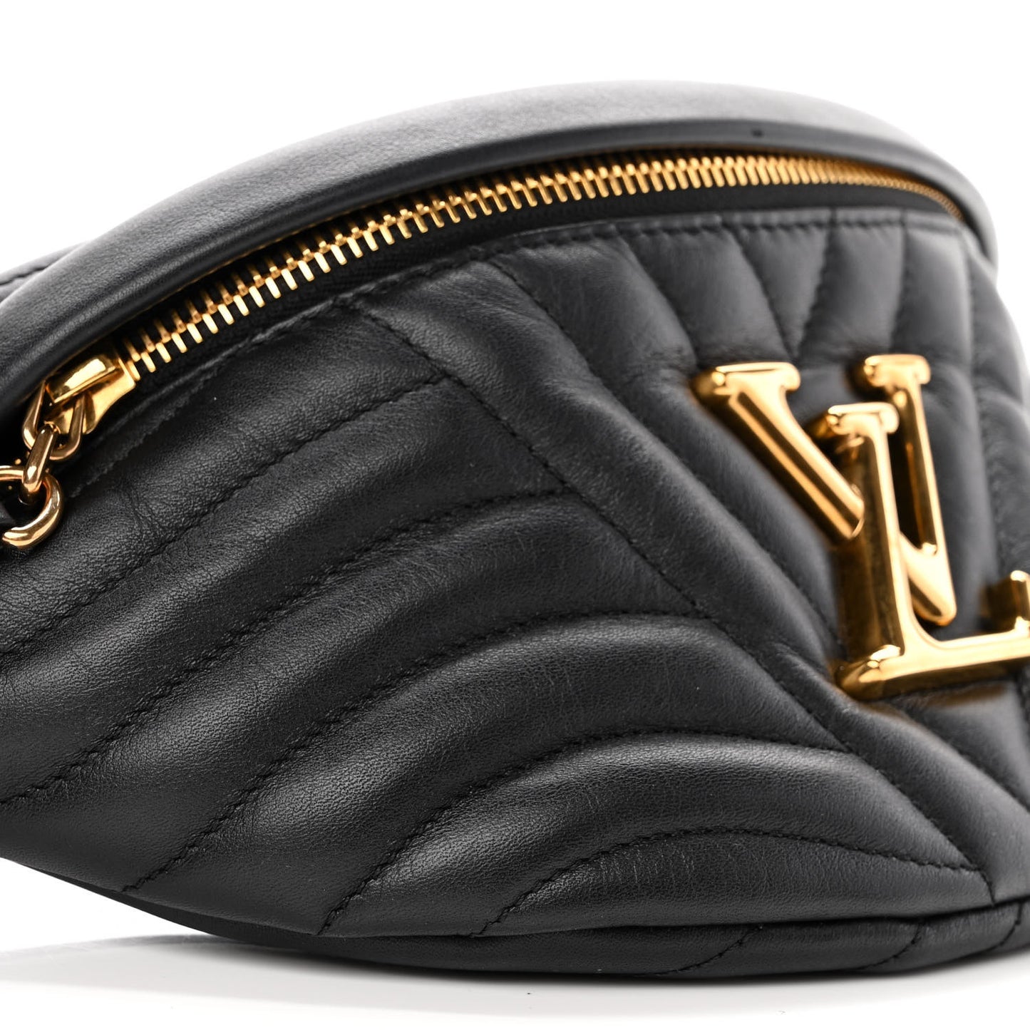 Calfskin Quilted New Wave Bumbag Black
