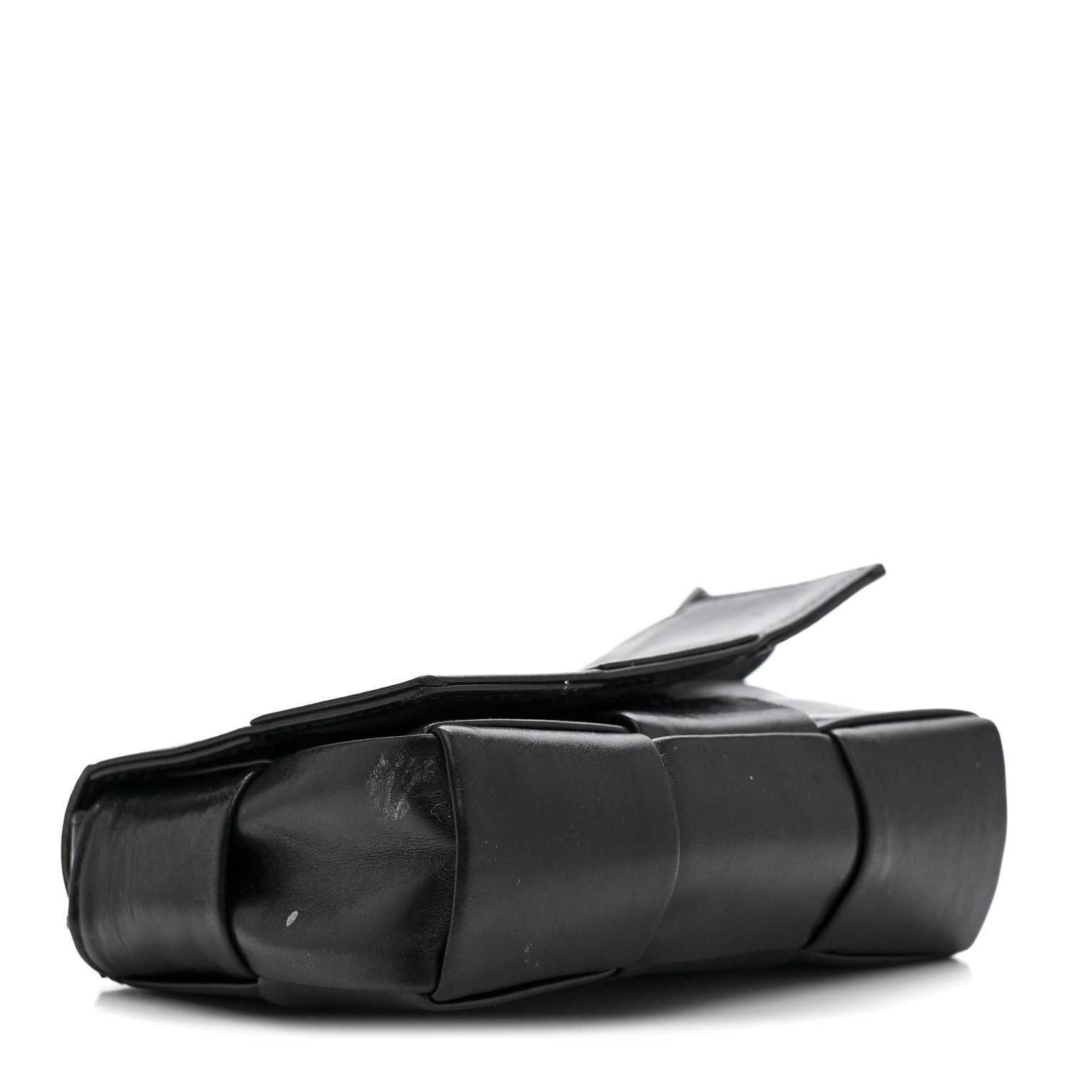 Bottega Veneta Paper Calfskin Maxi Intreccio Extra Mini Cassette Crossbody Bag Black 4 of 15