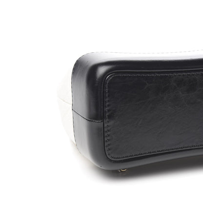 Chanel Aged Calfskin Quilted Small Gabrielle Backpack Black White 7 of 9