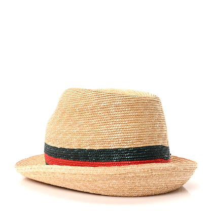 Gucci Abaca Straw Web Fedora Hat M 4 of 10