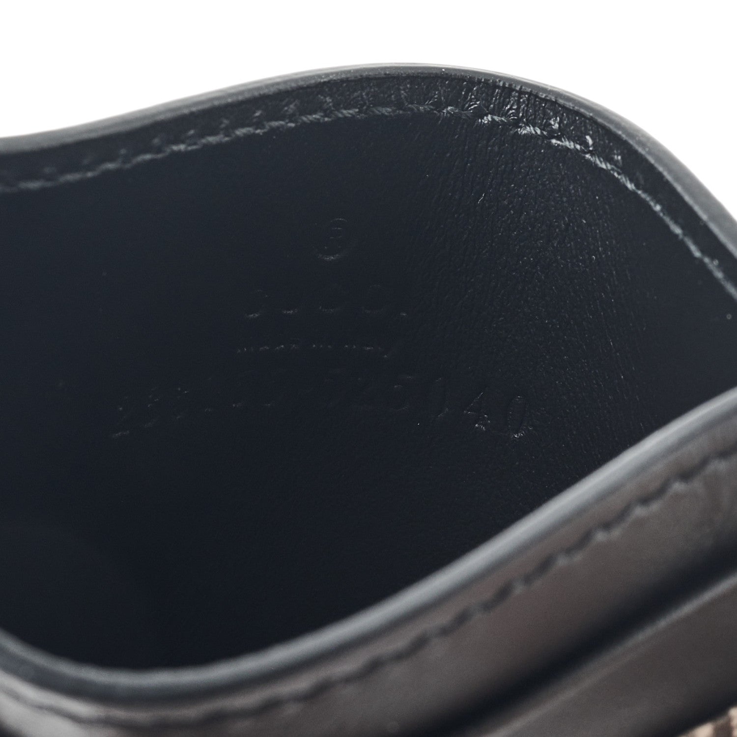 Gucci GG Supreme Monogram Calfskin Card Holder Beige Black 6 of 11