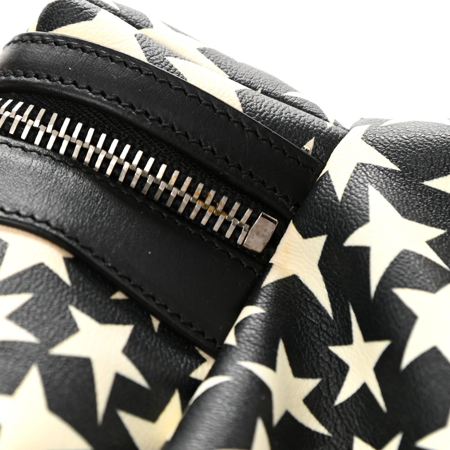 Saint Laurent Calfskin Star Print Hunting Backpack Black White 11 of 11