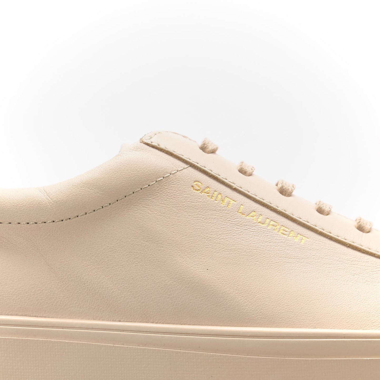 Calfskin Andy Low Top Sneakers 39.5 Dark Coquille