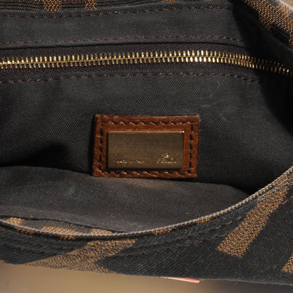 Fendi Zucca Vitello Acqua Maxi Baguette Shoulder Bag Tobacco 6 of 10