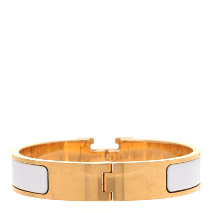 Hermes Enamel Narrow Clic Clac H Bracelet PM White 3 of 5