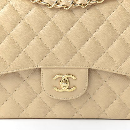 Chanel Caviar Quilted Jumbo Double Flap Beige Clair 10 of 10