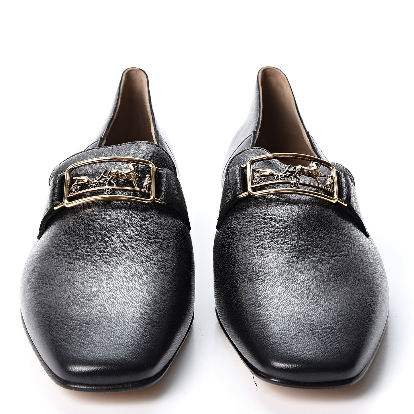 Goatskin Womens Time Loafers 37 Black
