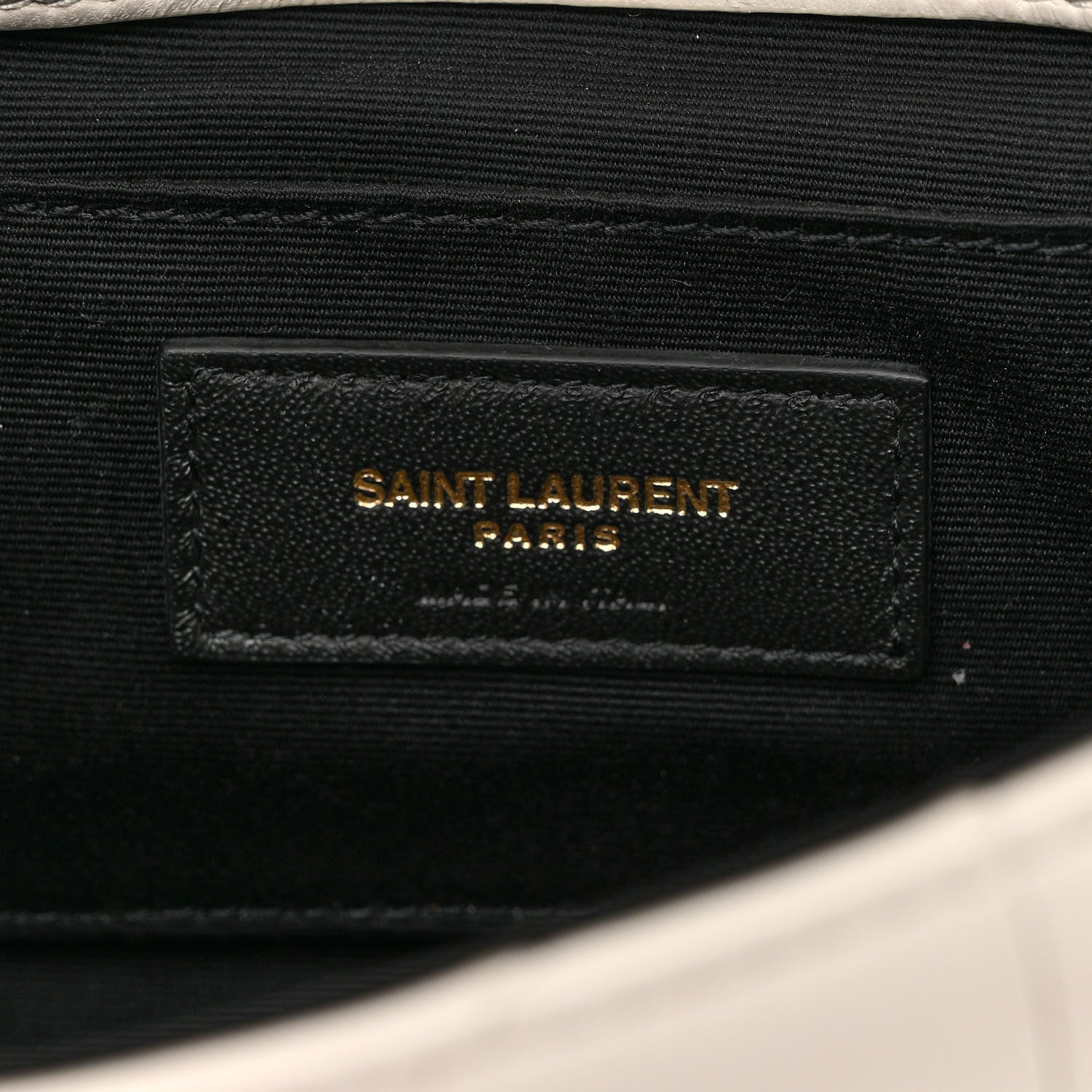 Saint Laurent Lambskin Patchwork Monogram Small Jamie White 7 of 13