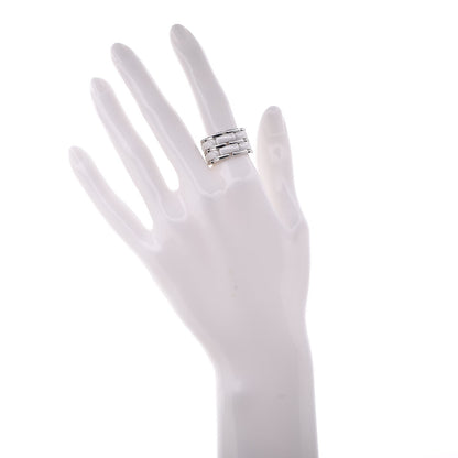Chanel 18K White Gold Ceramic Large Ultra Ring 53 6.25 White 2 of 4