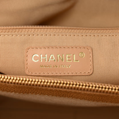 Chanel Caviar Quilted Grand Shopping Tote GST Dark Beige 6 of 10