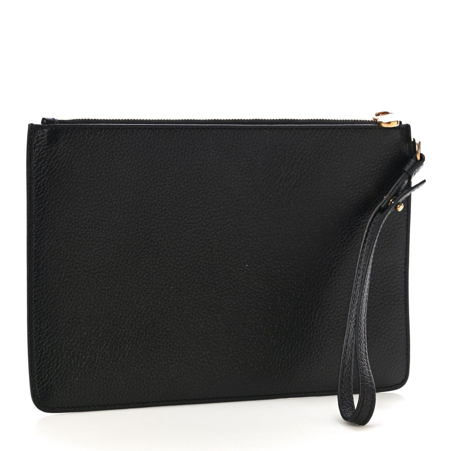 Salvatore Ferragamo Calfskin Wristlet Clutch Black 3 of 8