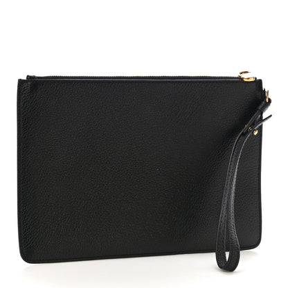 Salvatore Ferragamo Calfskin Wristlet Clutch Black 3 of 8