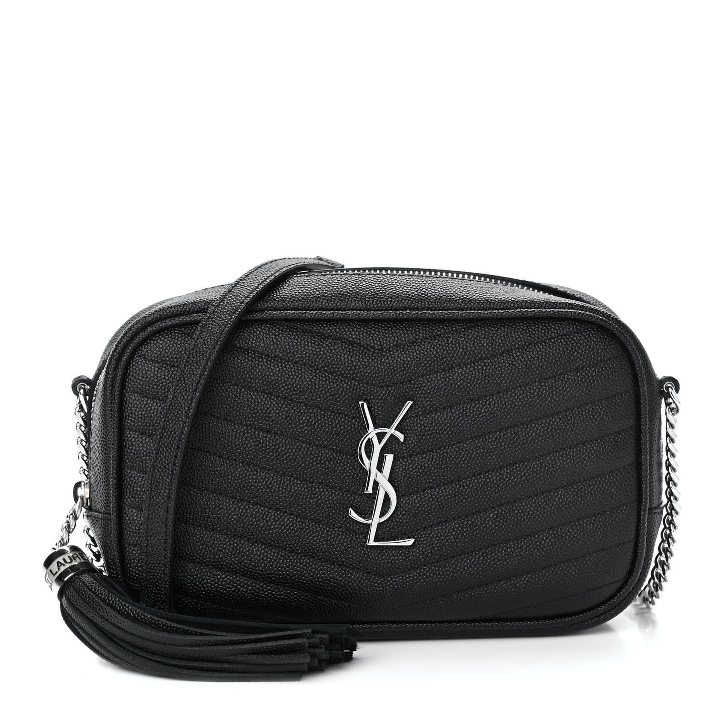 Grain De Poudre Matelasse Monogram Mini Lou Camera Bag Black