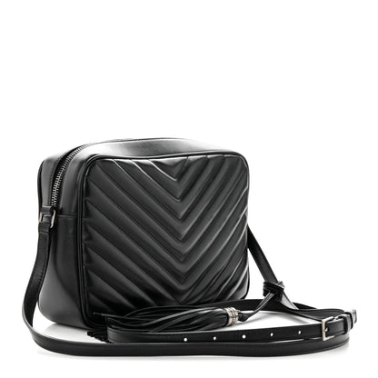 Saint Laurent Calfskin Matelasse Monogram Lou Camera Bag Black 3 of 11