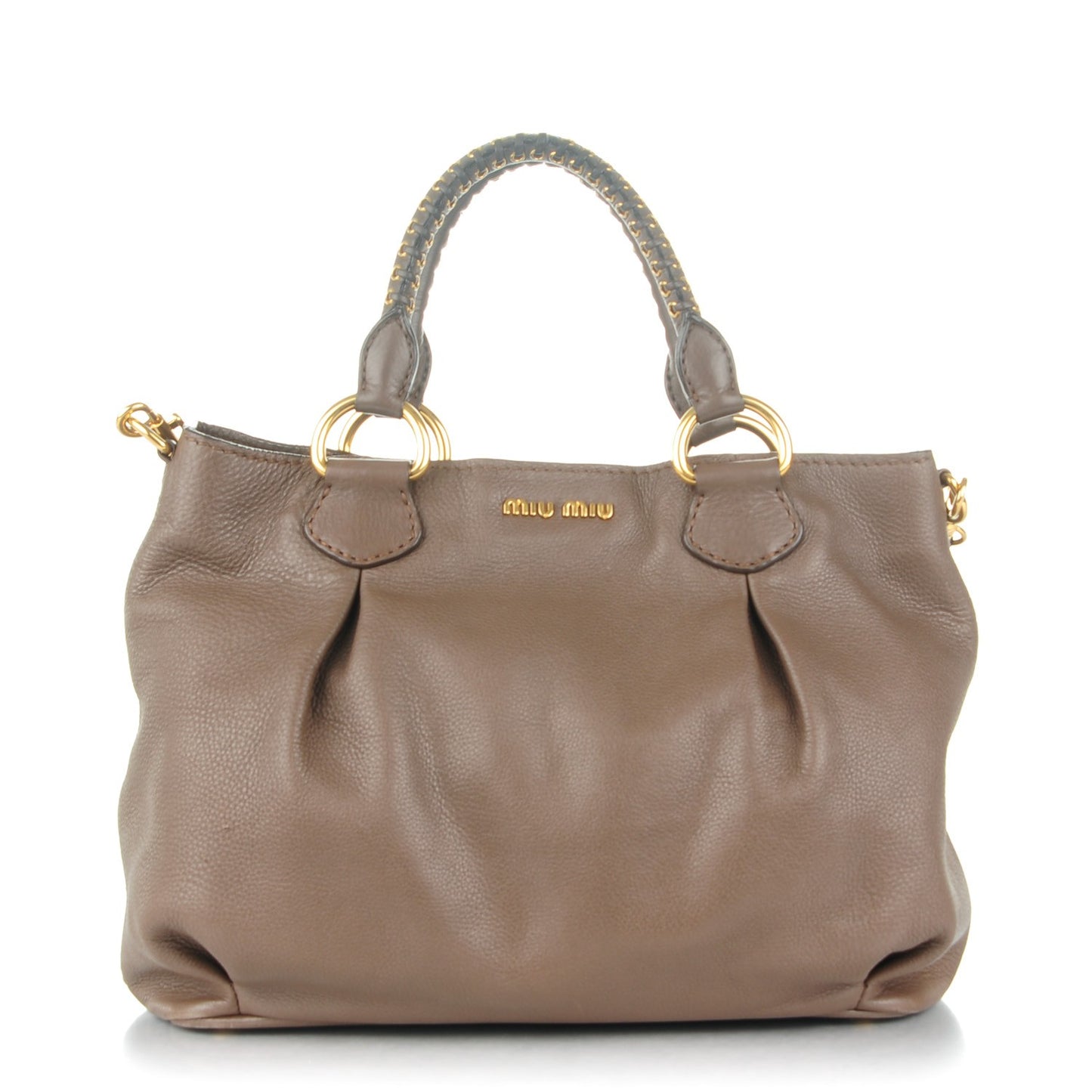 Cervo Grommet Top Handle Tote Brown