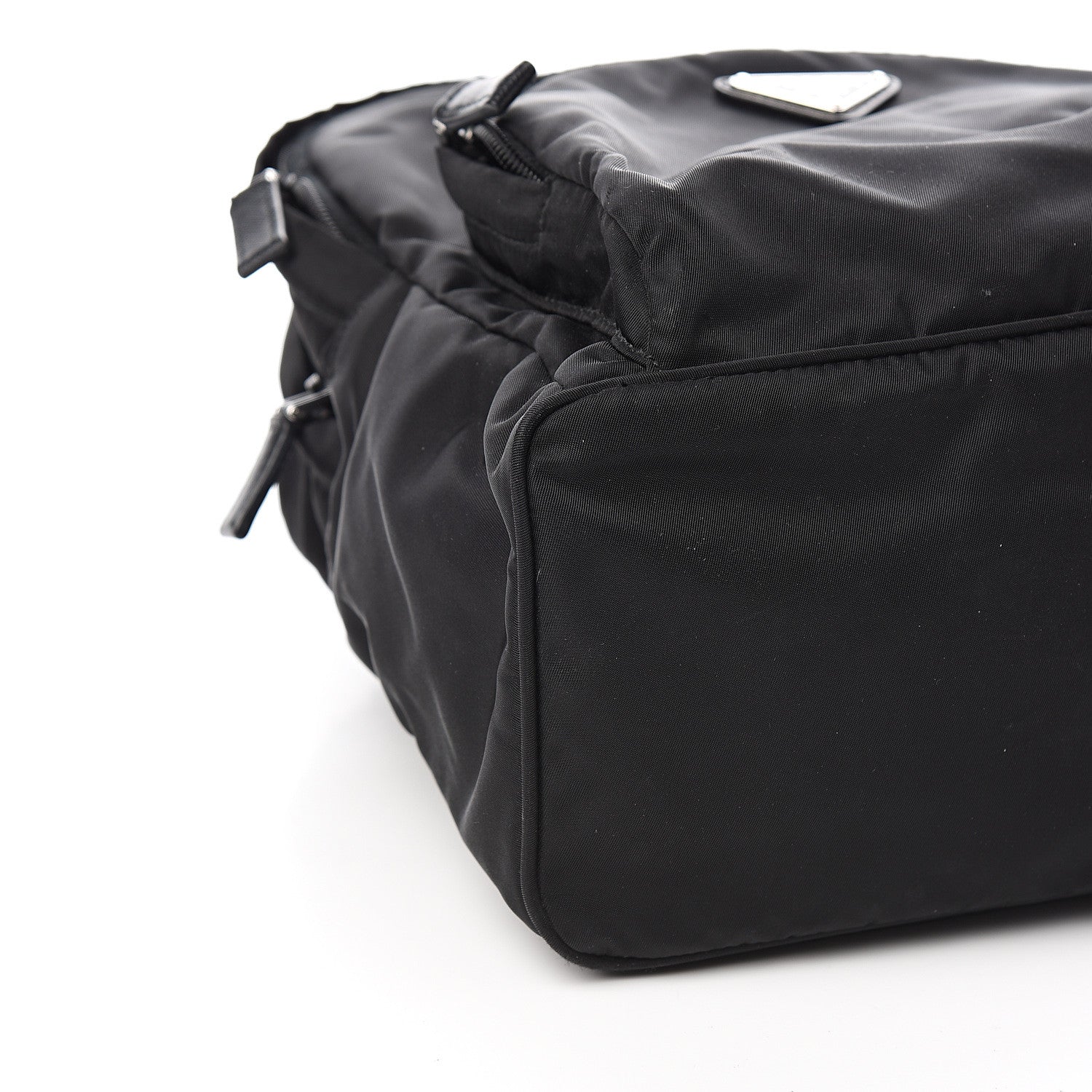 Prada Tessuto Nylon Saffiano Tote Backpack Black 8 of 10