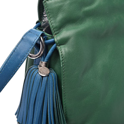 Loewe Calfskin Flamenco Shoulder Bag Green 10 of 13