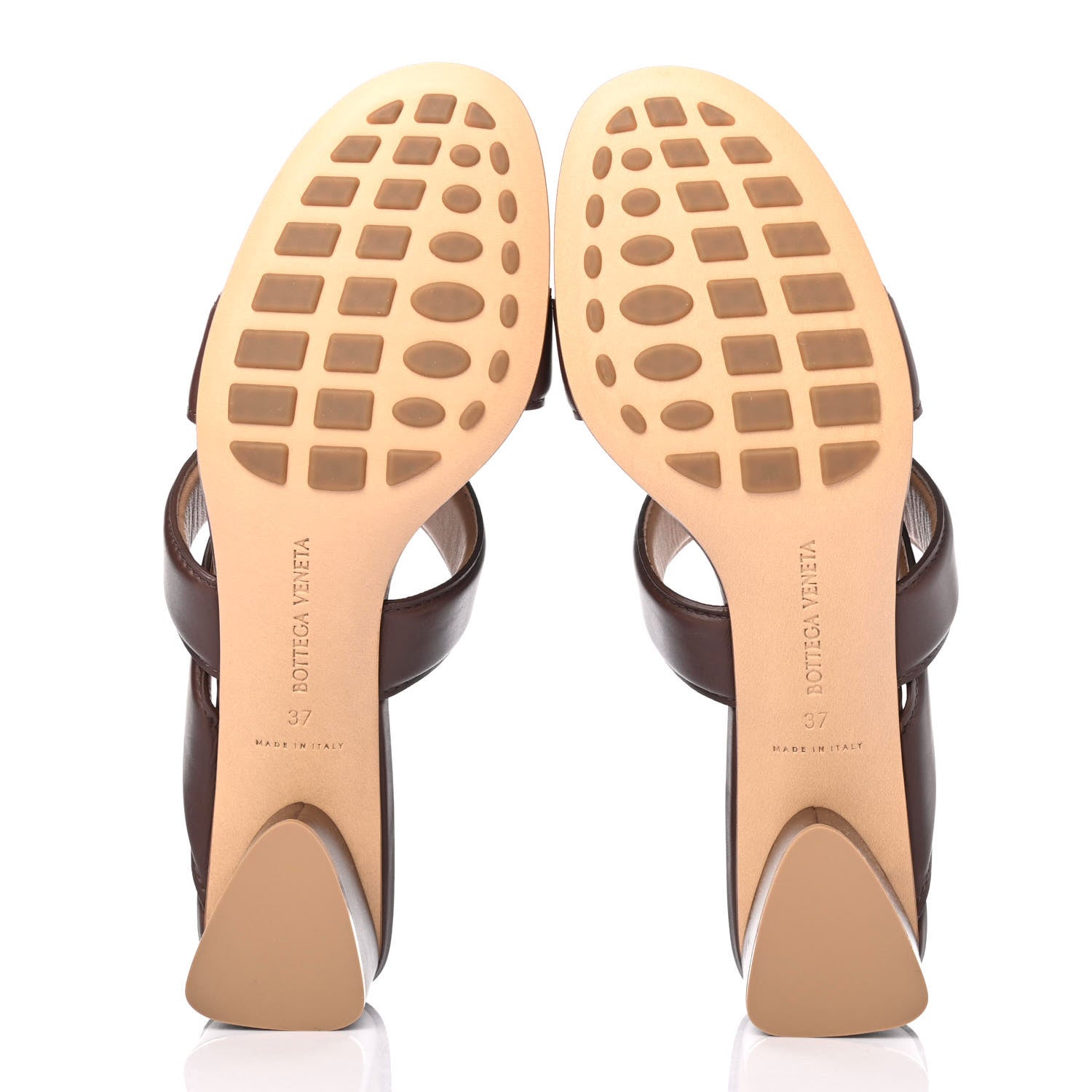 Bottega Veneta Vienna Calfskin The Band Cross Strap Mule Sandals 37 Bitter Chocolate 4 of 4