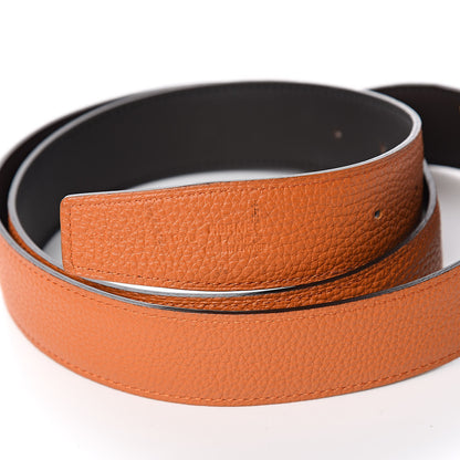 Hermes Chamonix Togo Reversible Glenan 32mm Belt 90 Black Potiron 7 of 8