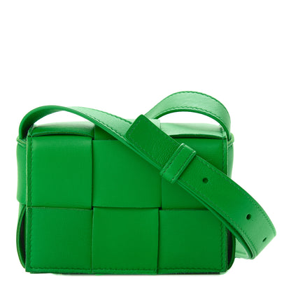 Bottega Veneta Lambskin Maxi Intrecciato Extra Mini Cassette Crossbody Bag Parakeet 1 of 8