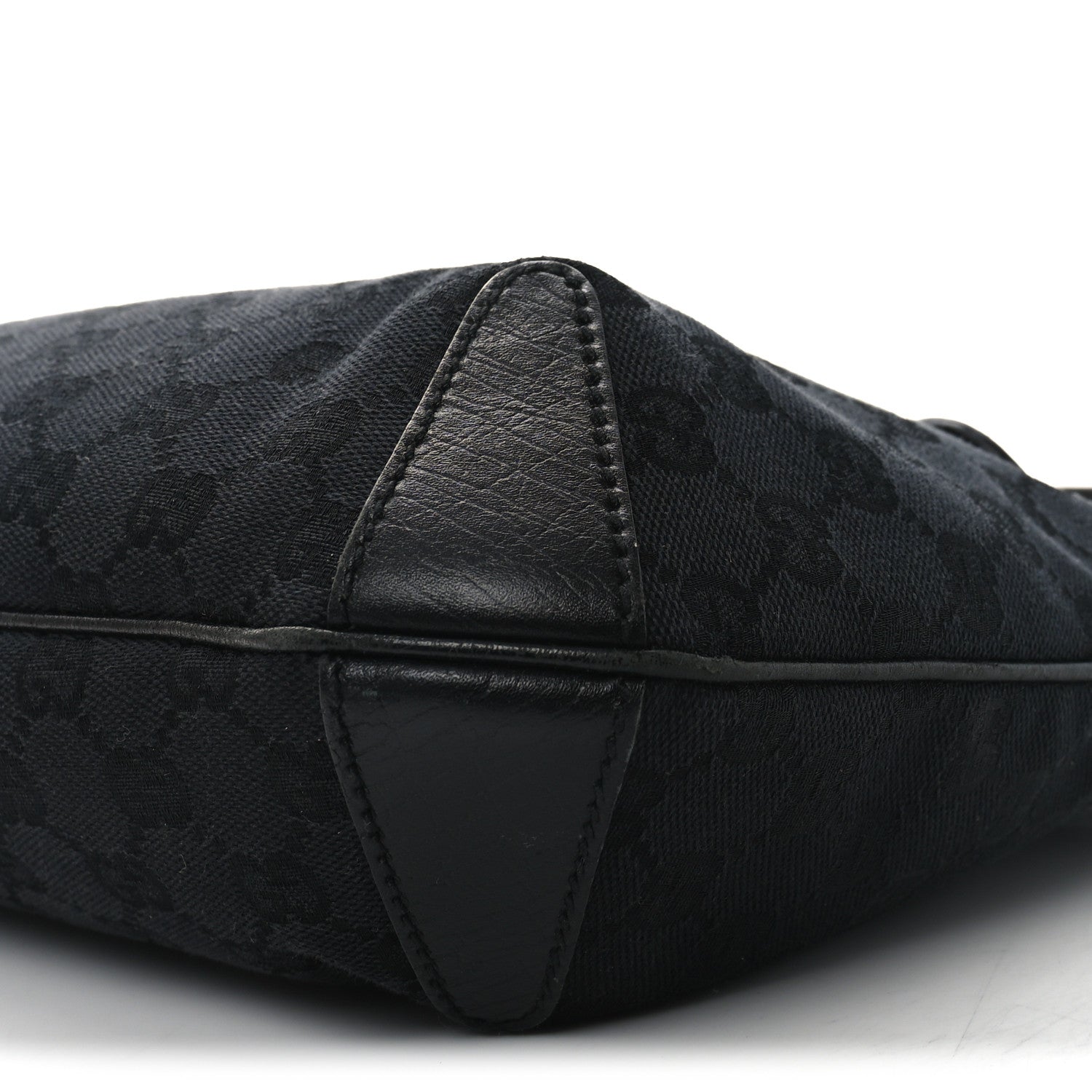 Gucci Monogram Horsebit Hobo Black 10 of 12