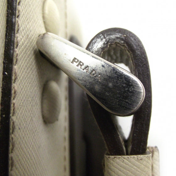 Prada Saffiano Rolling Suitcase Ivory 12 of 13