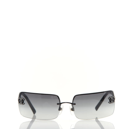 Chanel Crystal CC Logo Sunglasses 4104-B Black 2 of 7