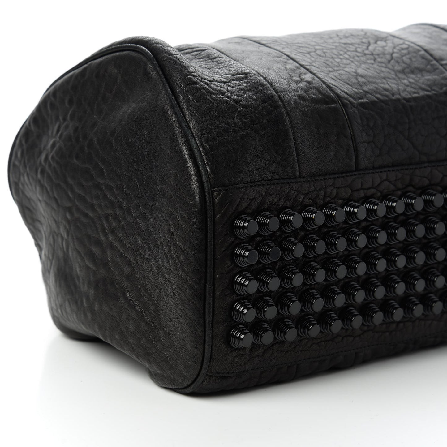 Pebbled Lambskin Rocco Black Matte Black Hardware