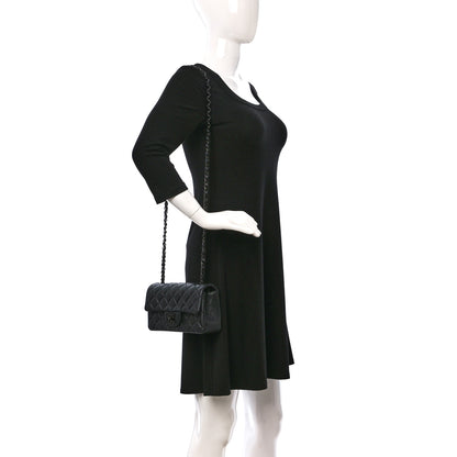 Chanel Pearly Lambskin Quilted Mini Rectangular Flap So Black 2 of 9