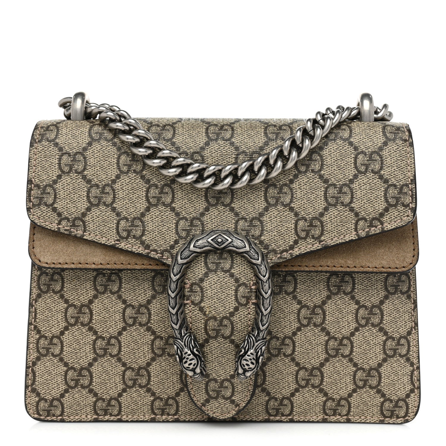 Gucci GG Supreme Monogram Mini Dionysus Shoulder Bag Taupe 1 of 8