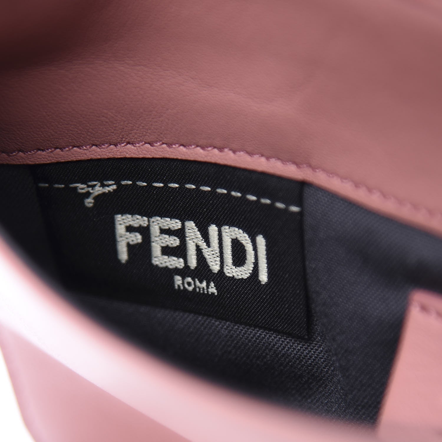 Fendi Vitello Studded Tube Wallet on Chain Pink 7 of 10
