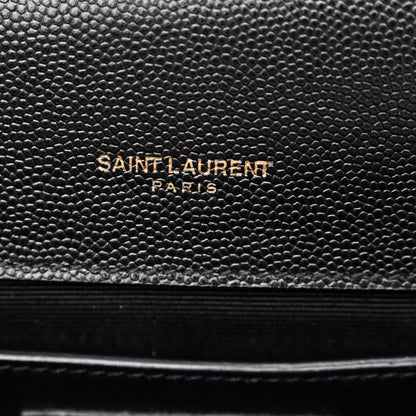 Saint Laurent Grain De Poudre Small Monogram Kate Satchel Black 6 of 10