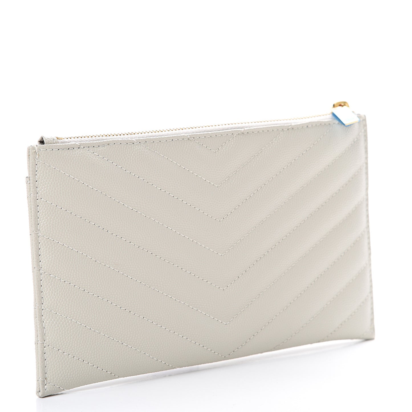 Grain De Poudre Chevron Monogram Bill Pouch Crema Soft