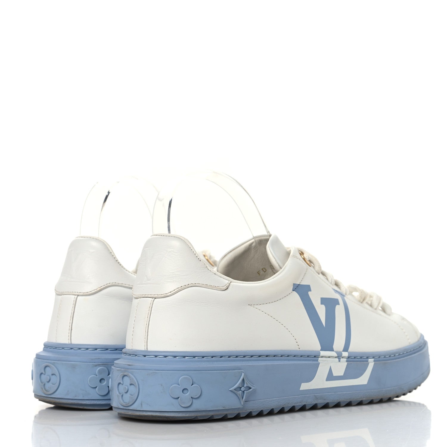 Louis Vuitton Calfskin Time Out LV Sneakers 40 Blue 5 of 10