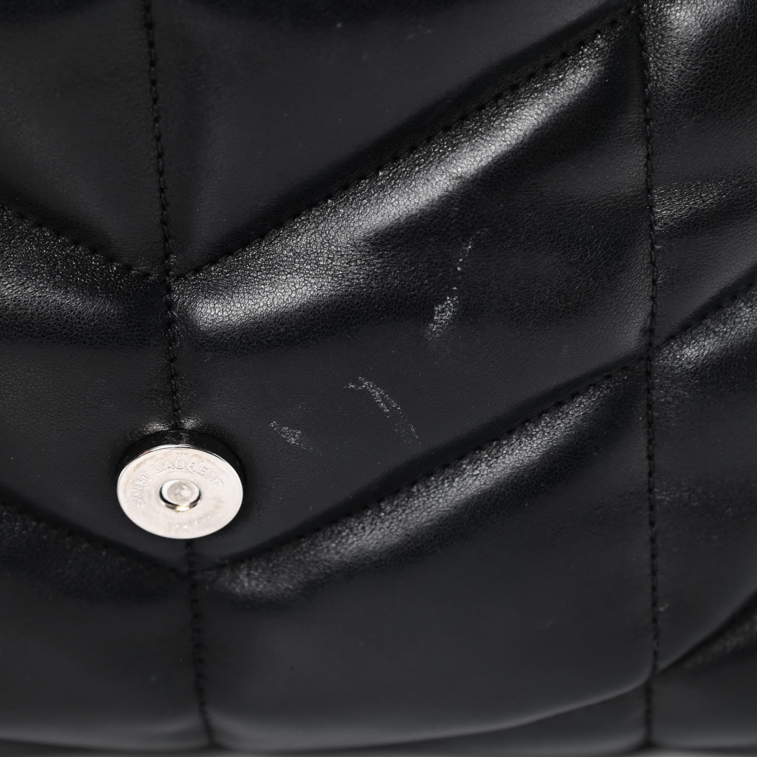 Saint Laurent Lambskin Quilted Small Loulou Puffer Monogram Chain Satchel Black 11 of 15