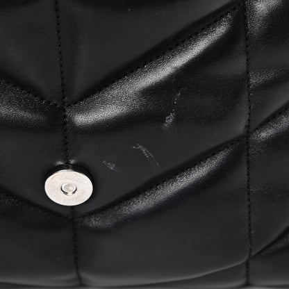 Saint Laurent Lambskin Quilted Small Loulou Puffer Monogram Chain Satchel Black 11 of 15