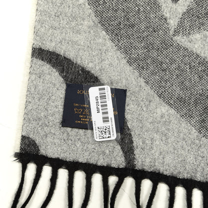 Louis Vuitton Wool Cashmere Since 1854 Scarf Gray 4 of 4