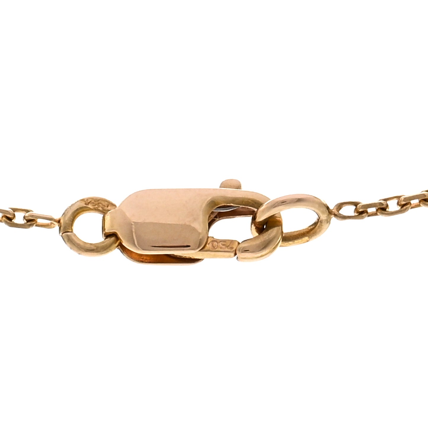 18K Rose Gold Carnelian Sweet Alhambra Pendant Necklace