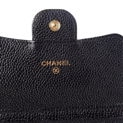 Chanel Caviar Quilted Flap Card Holder Wallet Black 5 of 8