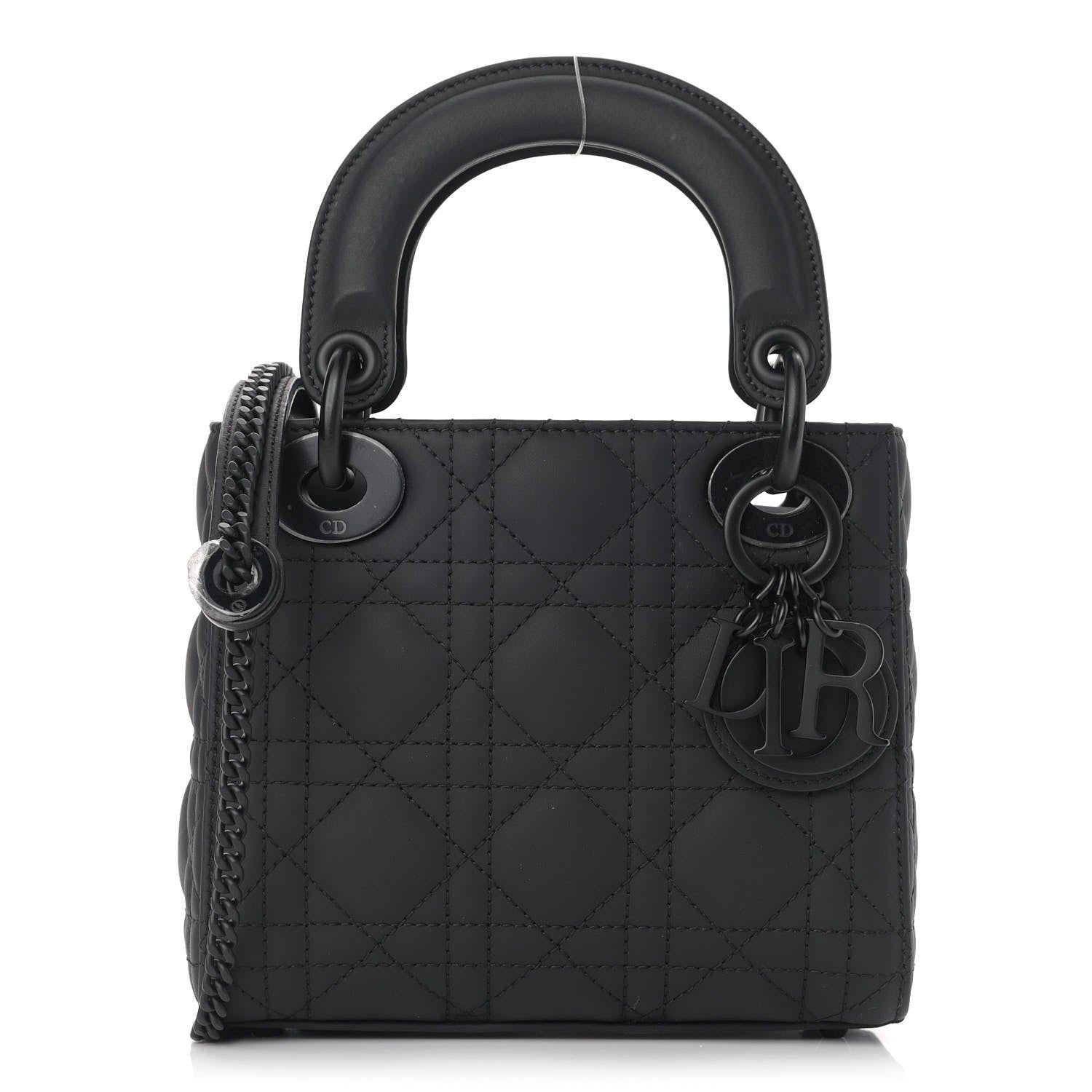Christian Dior Ultra Matte Calfskin Cannage Mini Lady Dior Black 1 of 9