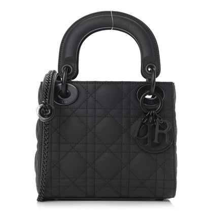 Christian Dior Ultra Matte Calfskin Cannage Mini Lady Dior Black 1 of 9
