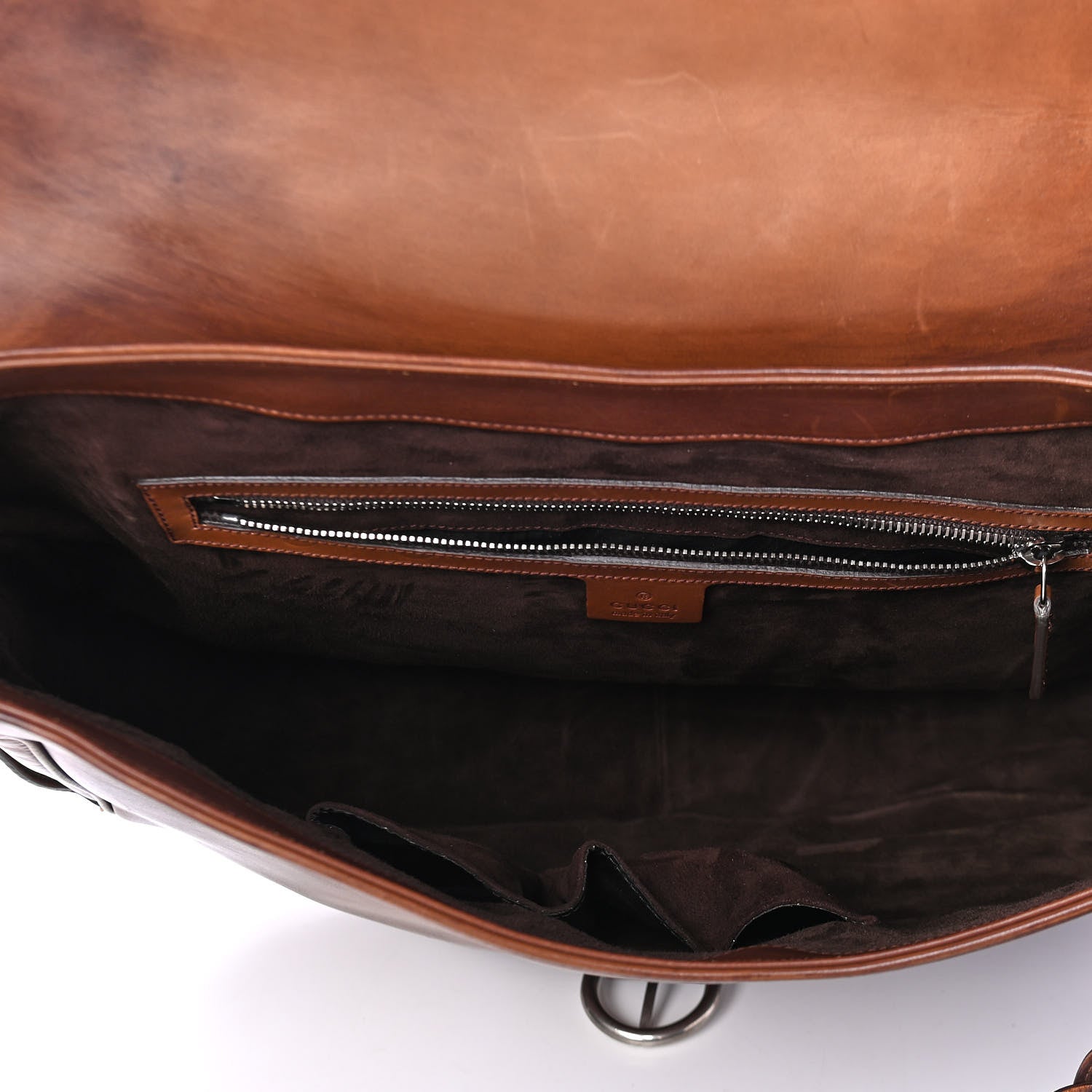Gucci Calfskin Messenger Bag Brown 4 of 4