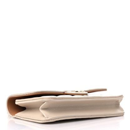 Chanel Lambskin Quilted Flap Phone Holder With Chain Beige Brown 4 of 11