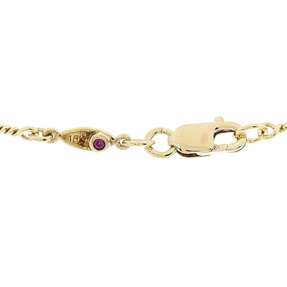 Roberto Coin 18K Yellow White Gold Diamond By the Inch Seven Station Dog Bone Necklace 5 of 6