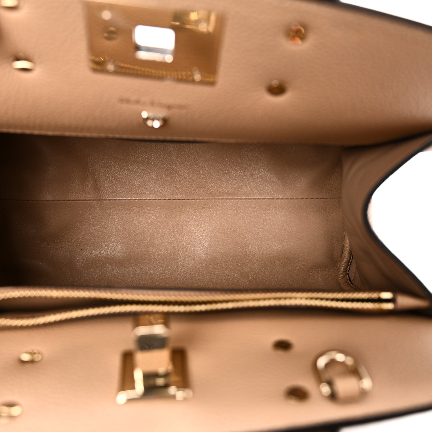 Salvatore Ferragamo Calfskin Medium Studio Bag Cashew 5 of 9