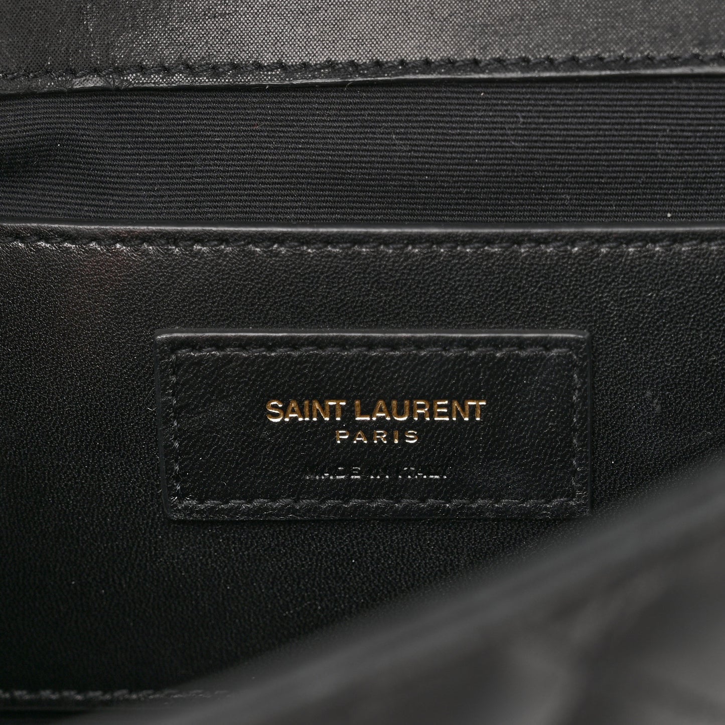 Iridescent Calfskin Tri-Quilt Monogram Medium College Bag Black