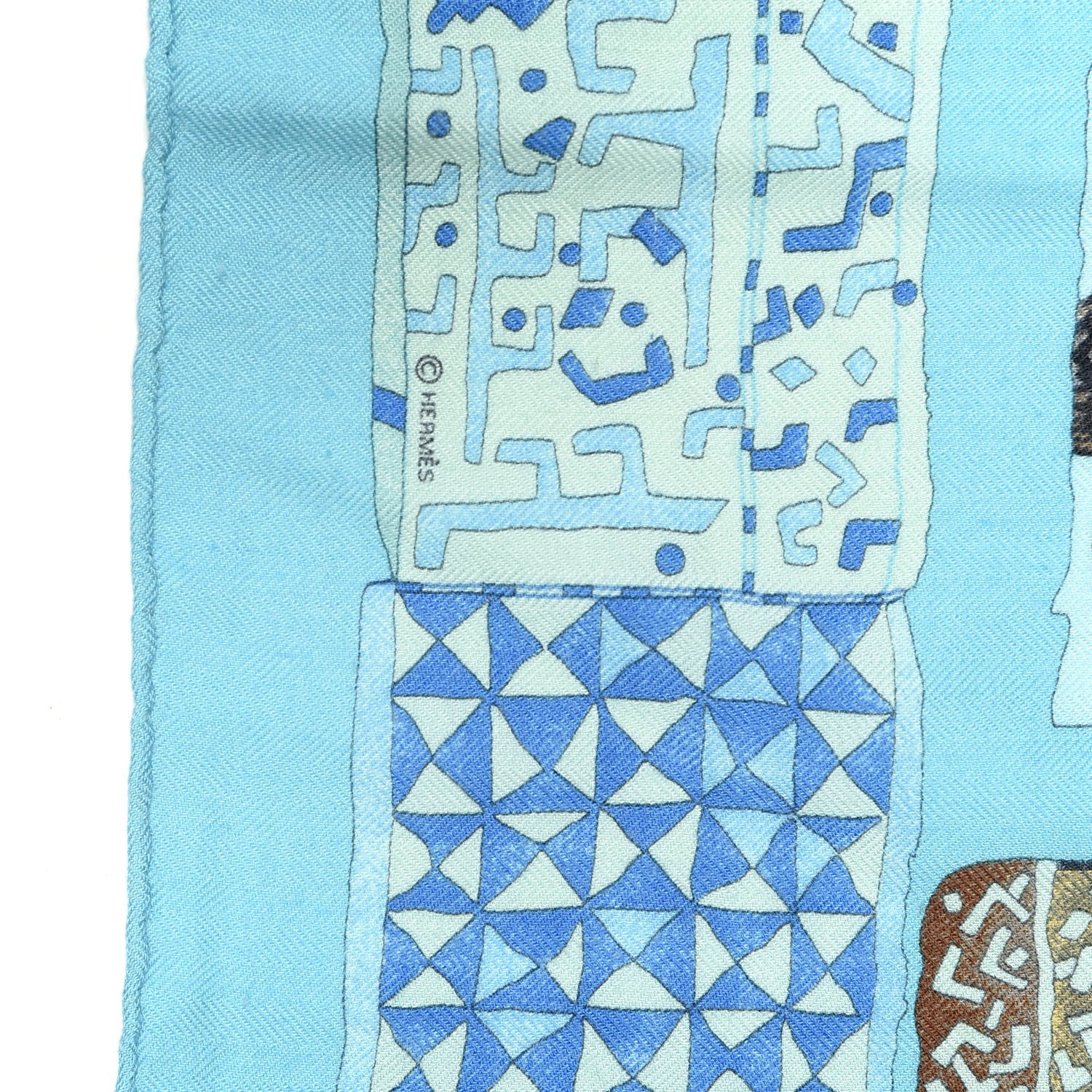 Hermes Cashmere Silk Persona Scarf 90 2 of 5