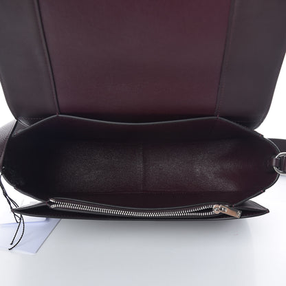 Celine Shiny Smooth Calfskin Medium Frame Shoulder Bag Burgundy Pearl Blue 5 of 14